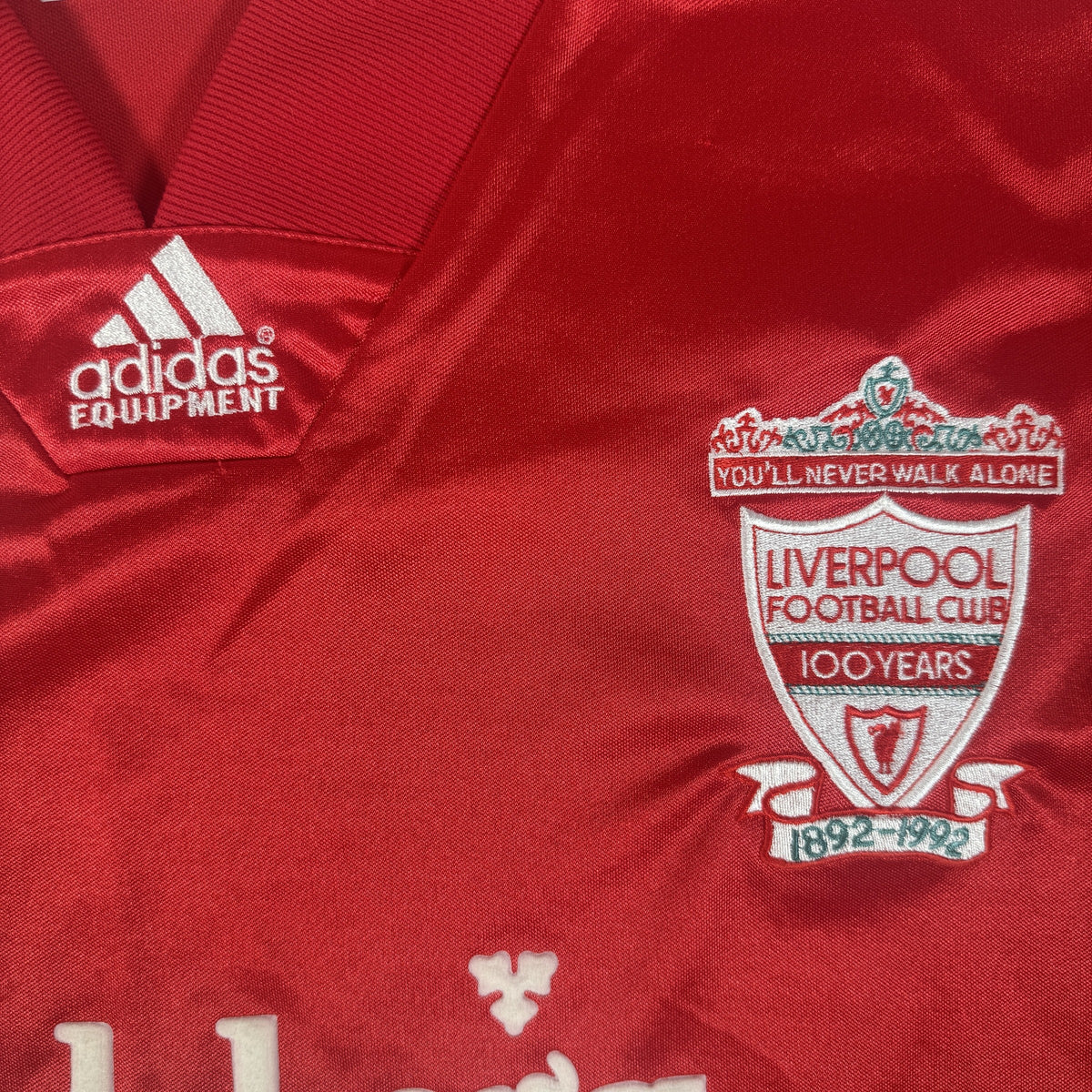 Liverpool 1992/1993 Player Spec Home Player Spec Long Sleeve Football Shirt XL