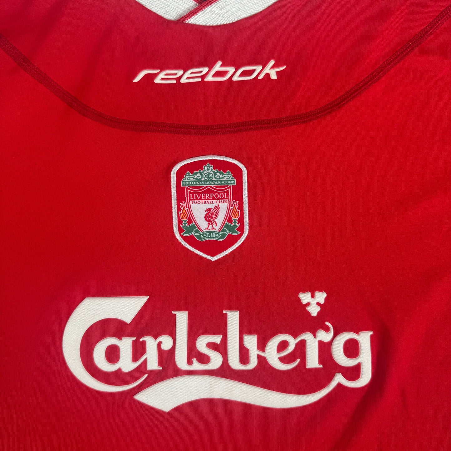 BAROS 5 Liverpool 2002/2003/2004 Home Football Shirt Medium