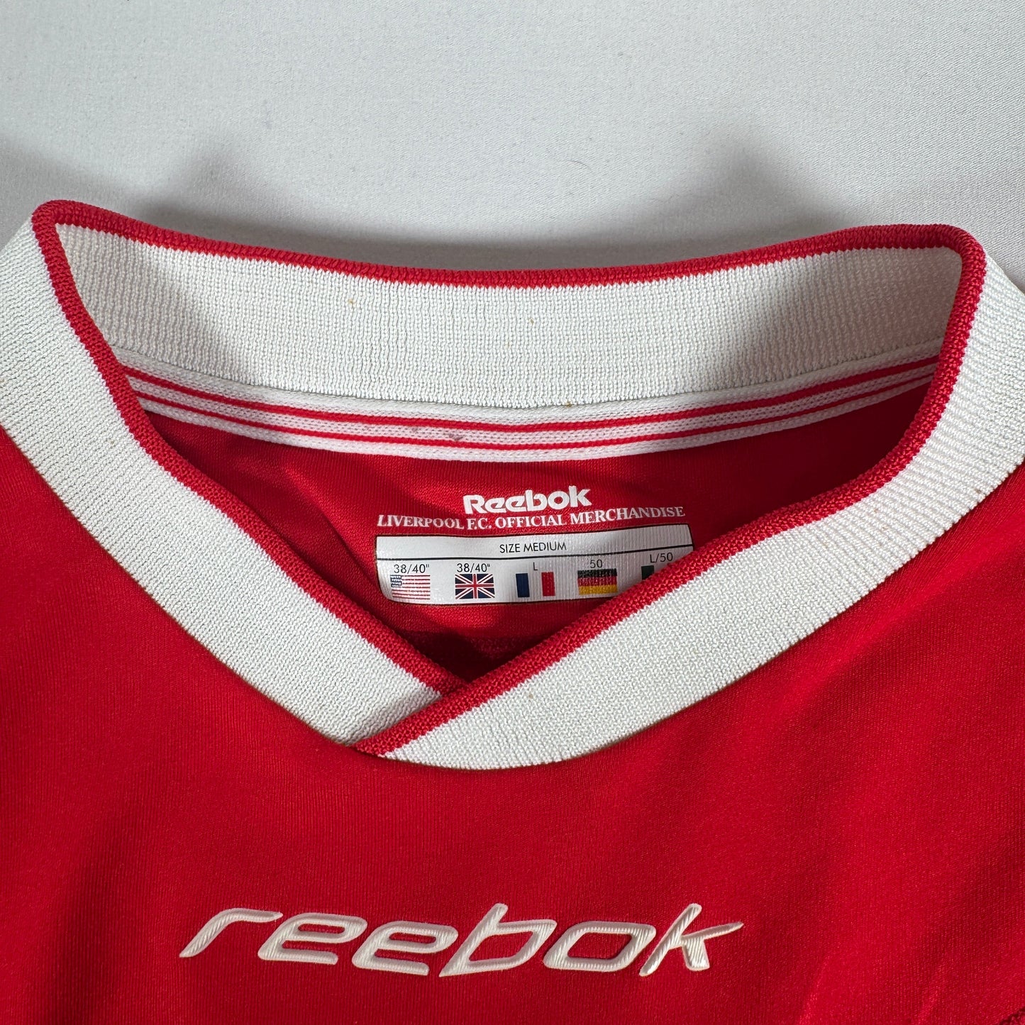 BAROS 5 Liverpool 2002/2003/2004 Home Football Shirt Medium
