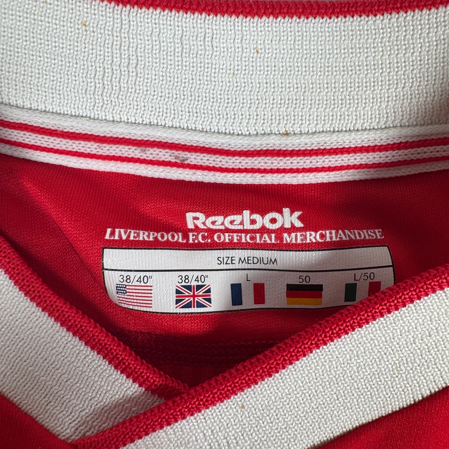BAROS 5 Liverpool 2002/2003/2004 Home Football Shirt Medium