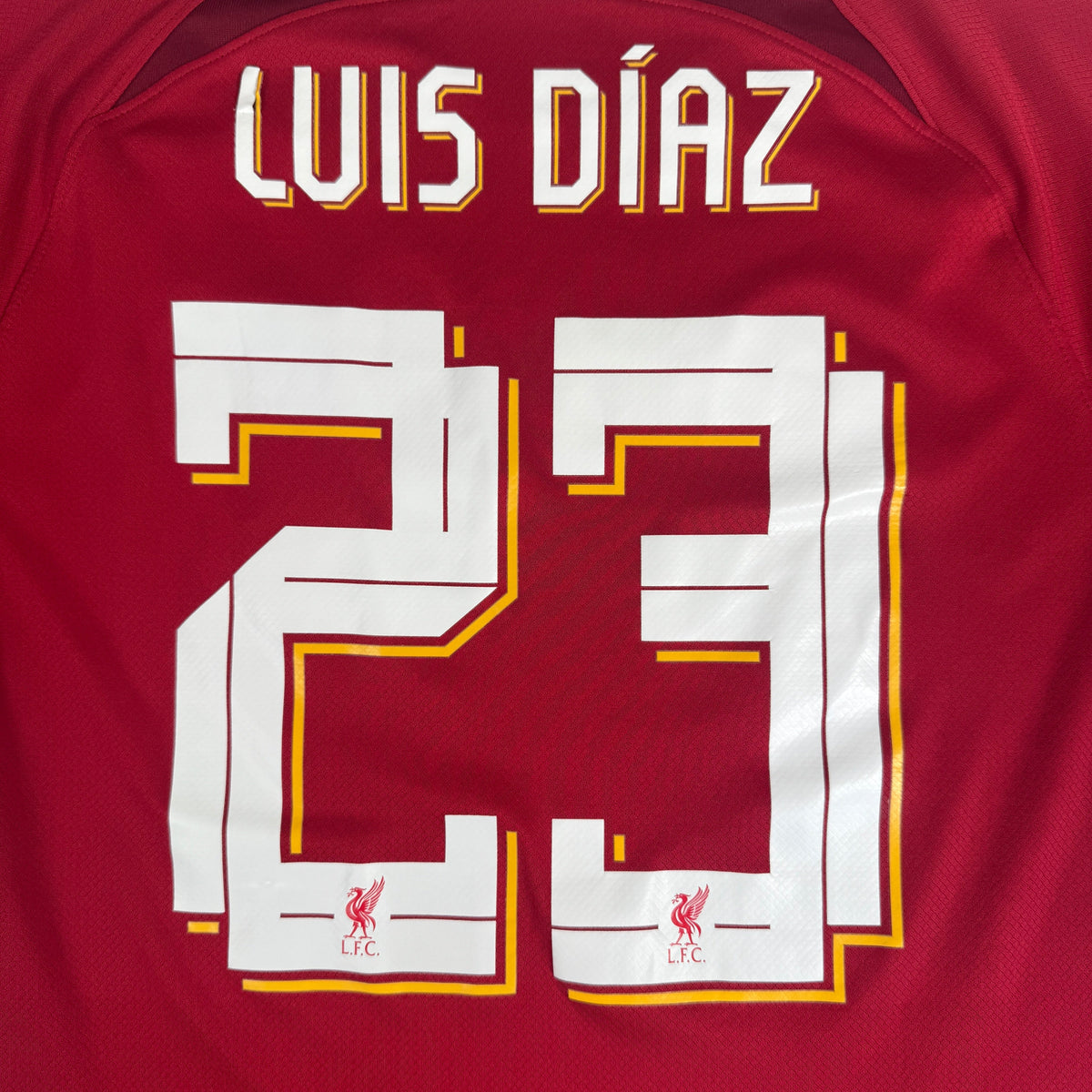 LUIS DIAZ 23 Liverpool 2022/2023 Home Football Shirt Large
