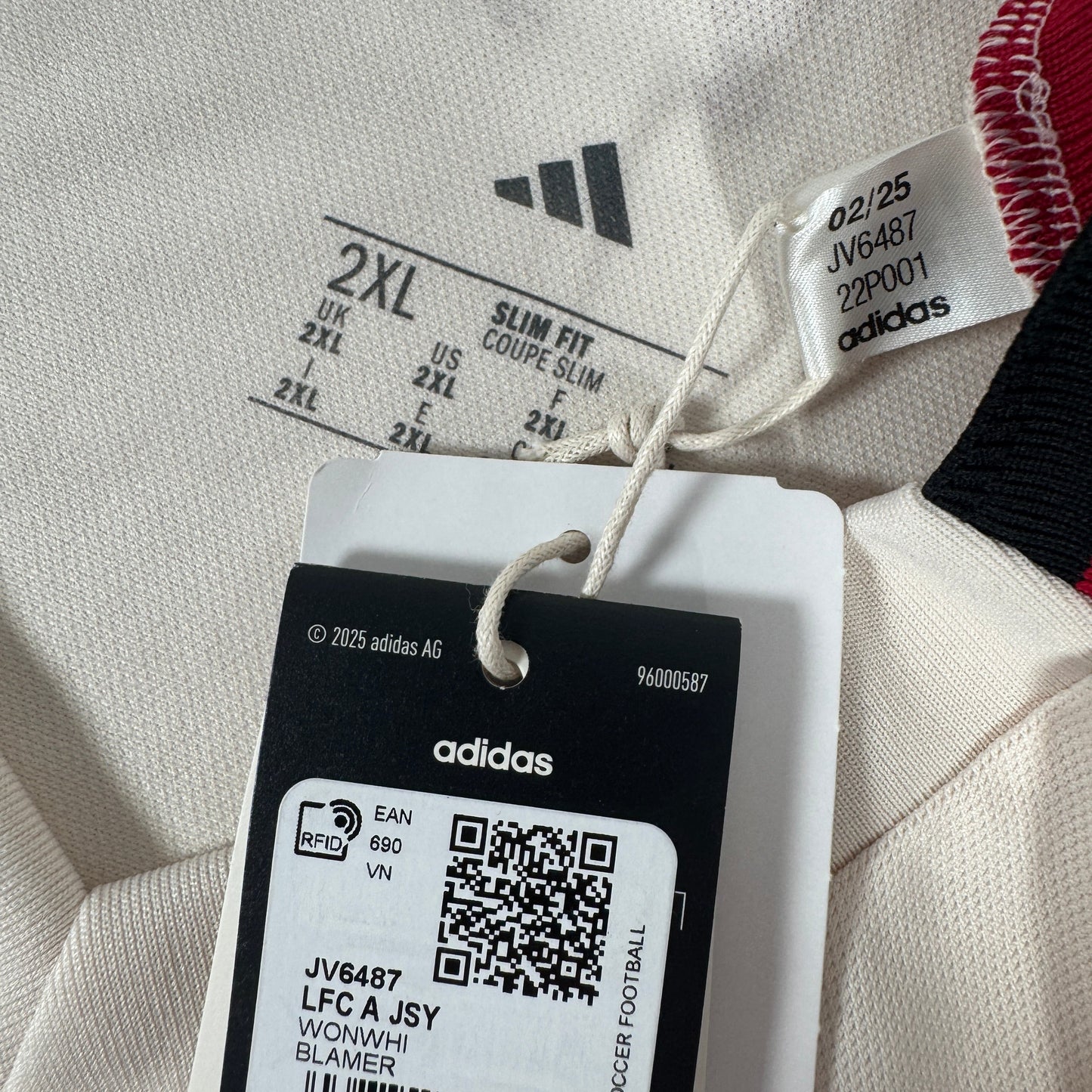 Liverpool 2025/2026 Away Football Shirt 2XL BNWT