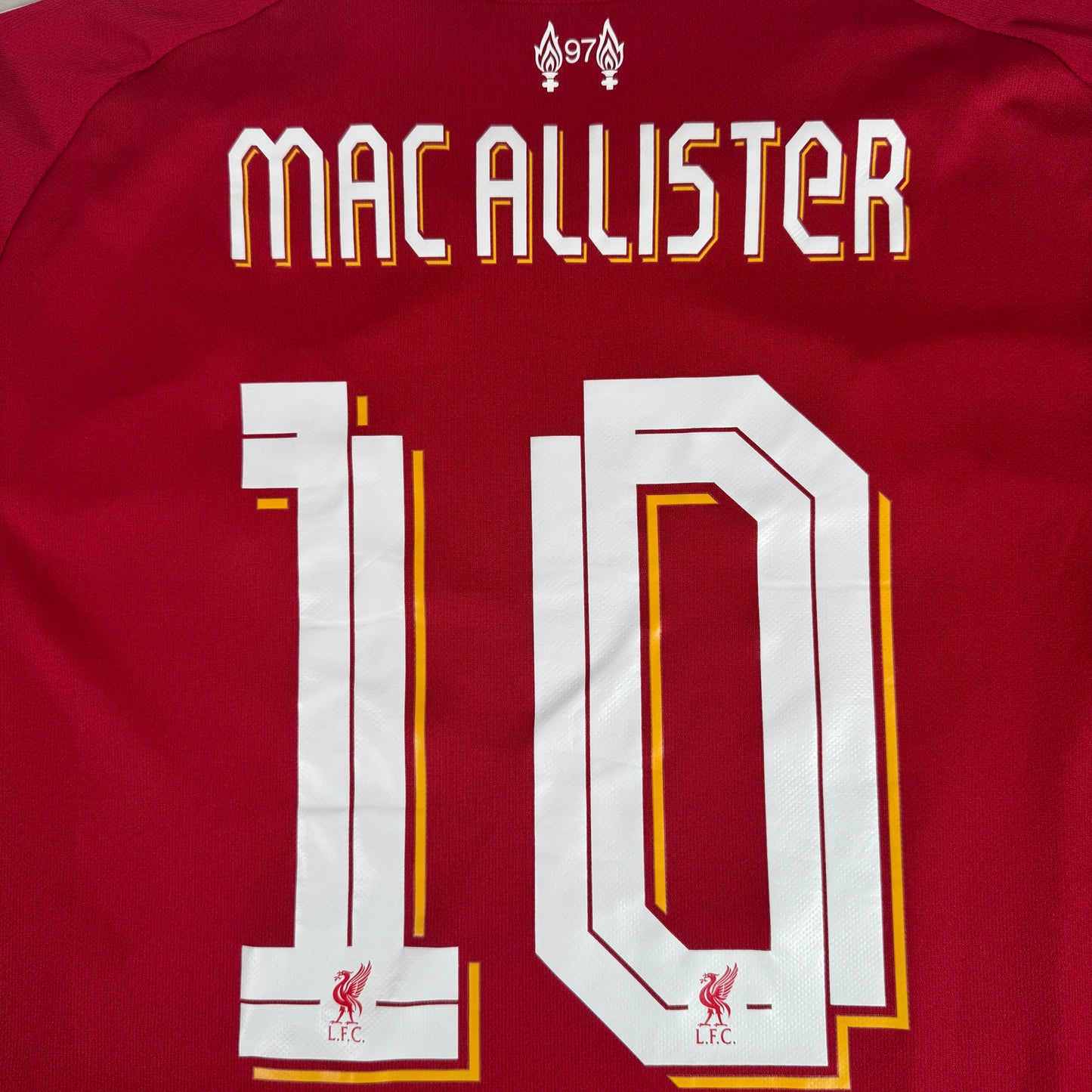 MAC ALLISTER 10 Liverpool 2025/2026 Home Long Sleeve Football Shirt 2XL