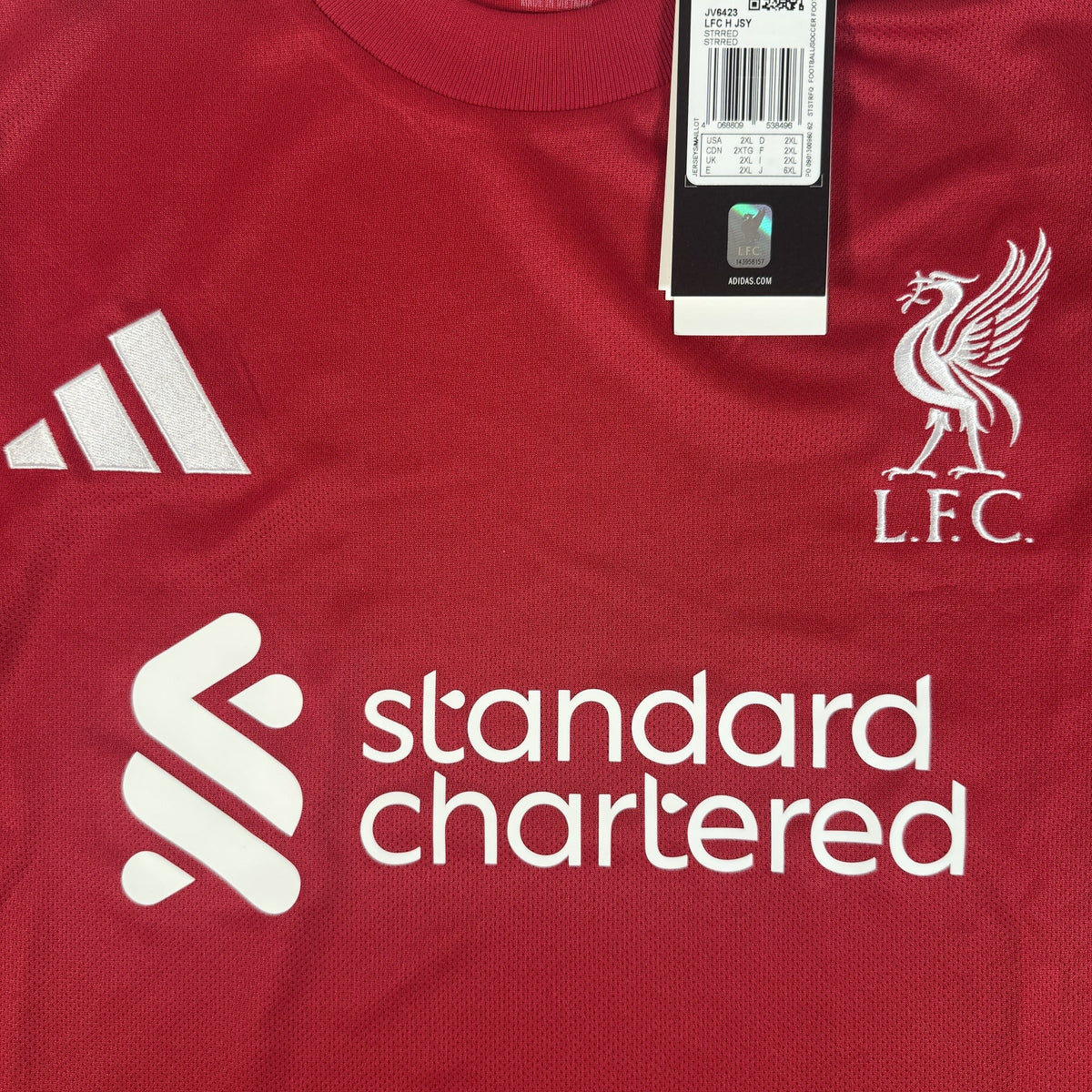 Liverpool 2025/2026 Home Football Shirt XXL BNWT