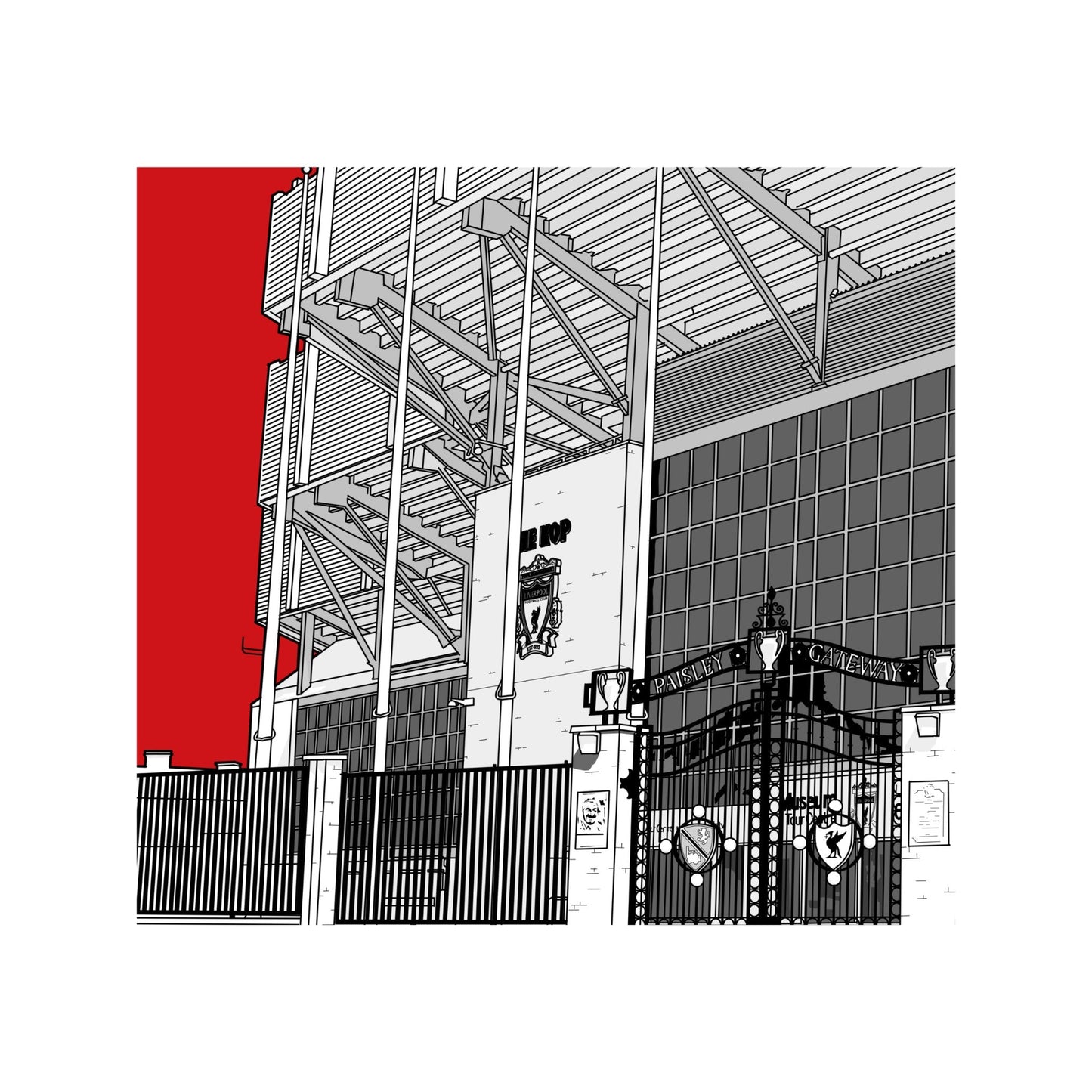Liverpool Football Artwork - The Kop