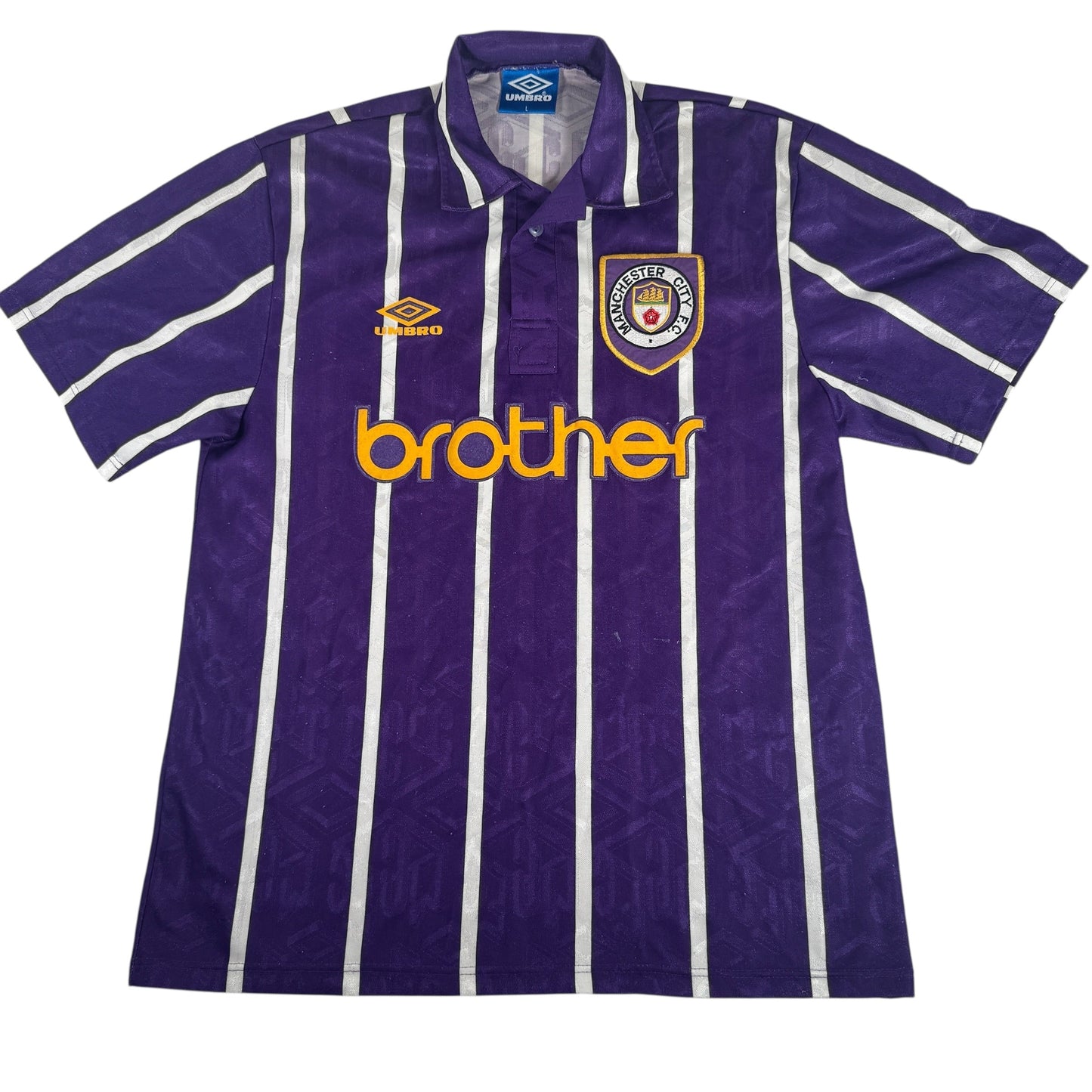 Manchester City 1992/1993/1994 Away Football Shirt Large