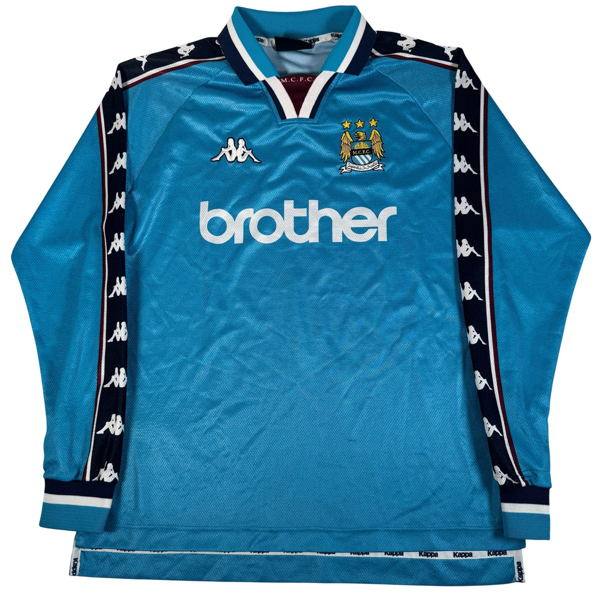 Manchester City 1997/1998/1999 Home Long Sleeve Football Shirt XL