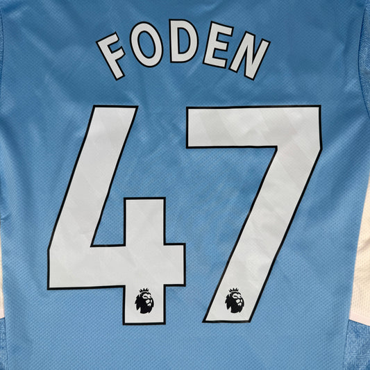 FODEN 47 Manchester City 2021/2022 Home Football Shirt Medium