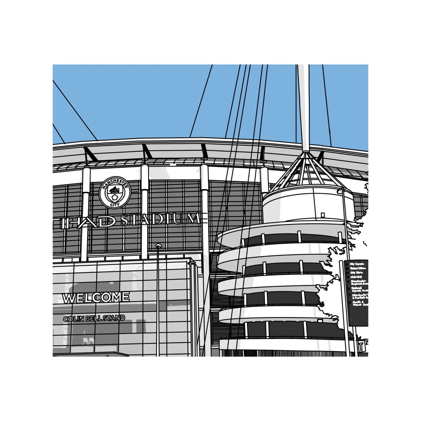 Manchester City Football Artwork - The Etihad