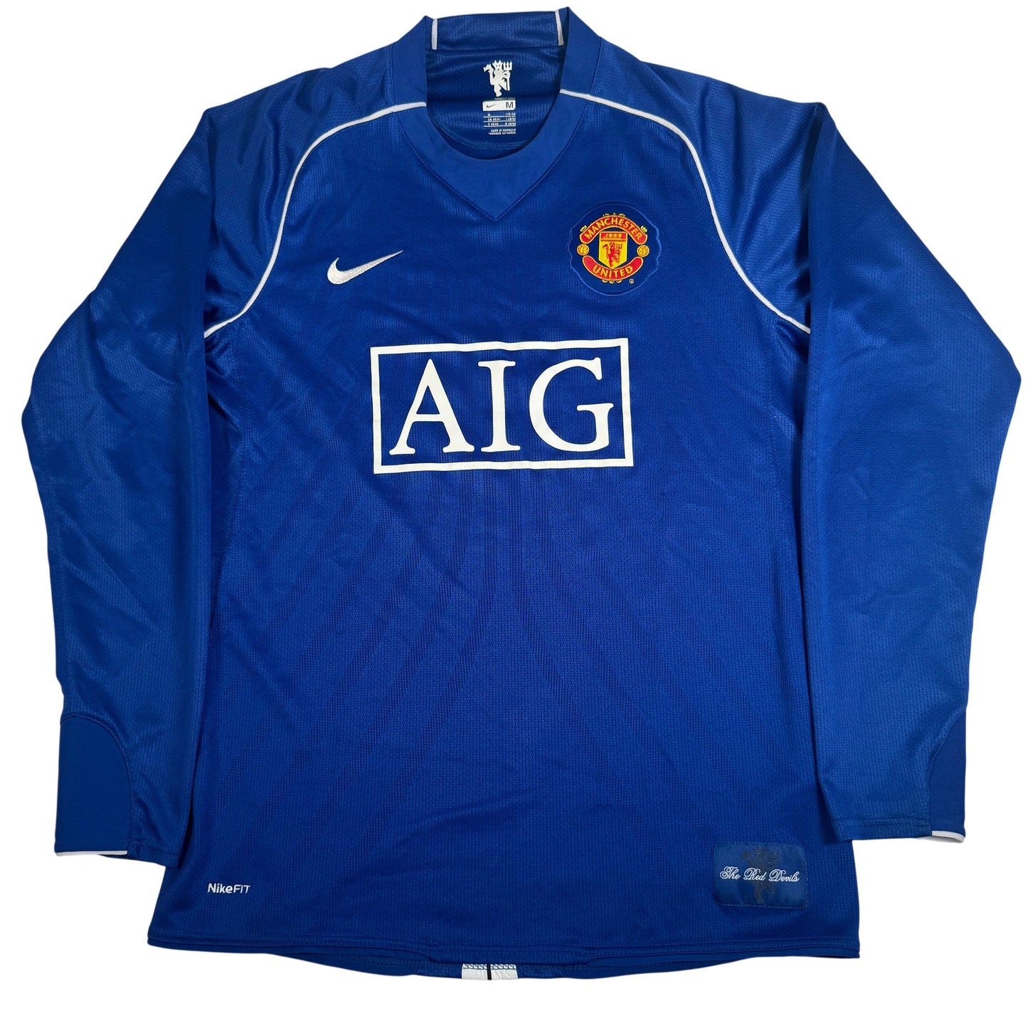 Manchester United 2007/2008/2009 Goalkeeper Long Sleeve Football Shirt Medium