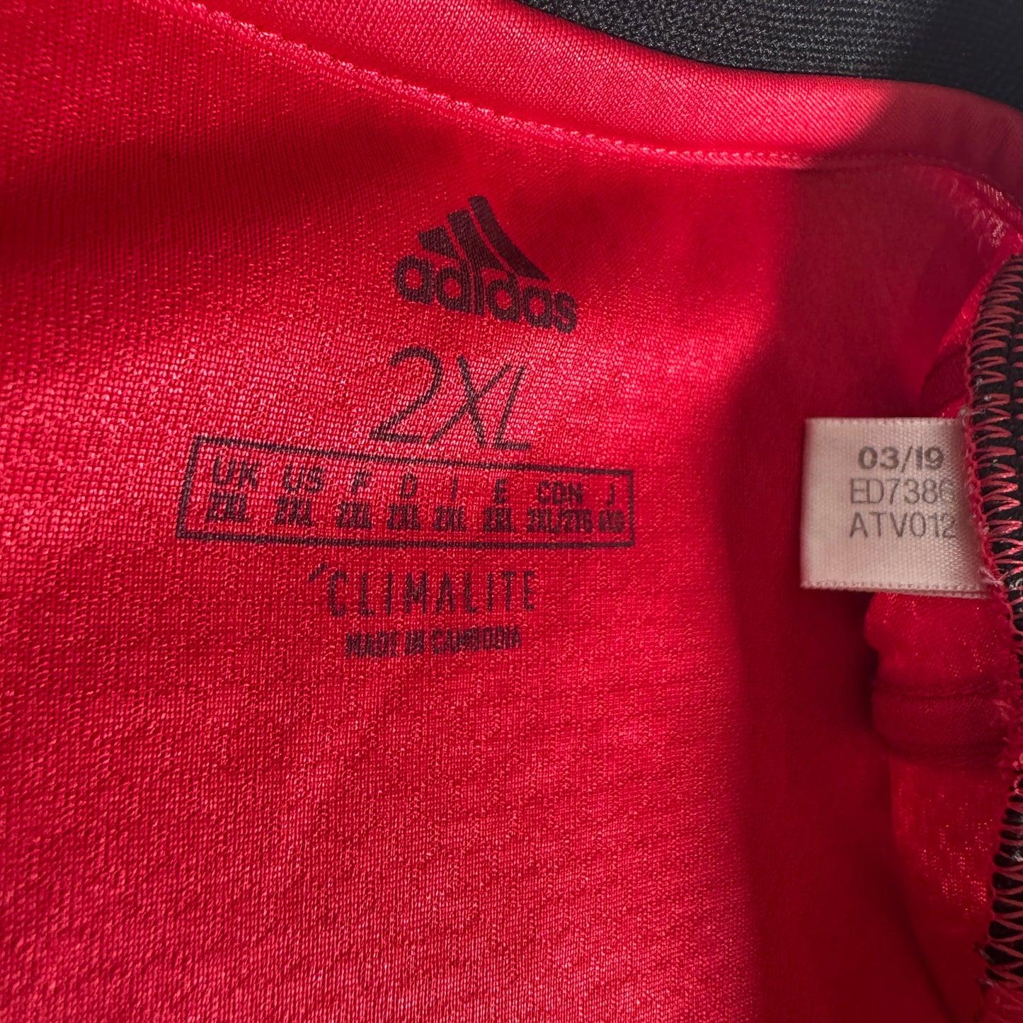 Manchester United 2019/2020 Home Football Shirt 2XL