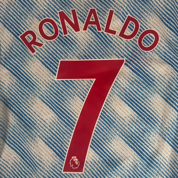 RONALDO 7 Manchester United 2021/2022 Away Football Shirt Small