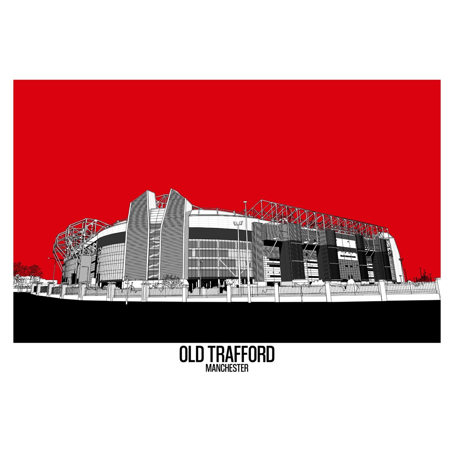 Manchester United Football Artwork - Old Trafford