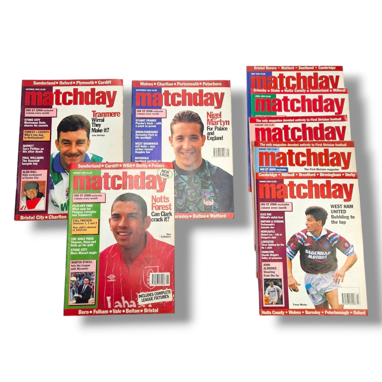 Matchday Football Magazine: 1993 Bundle (8 x Issues)