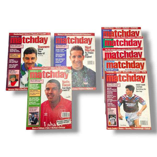 Matchday Football Magazine: 1993 Bundle (8 x Issues)