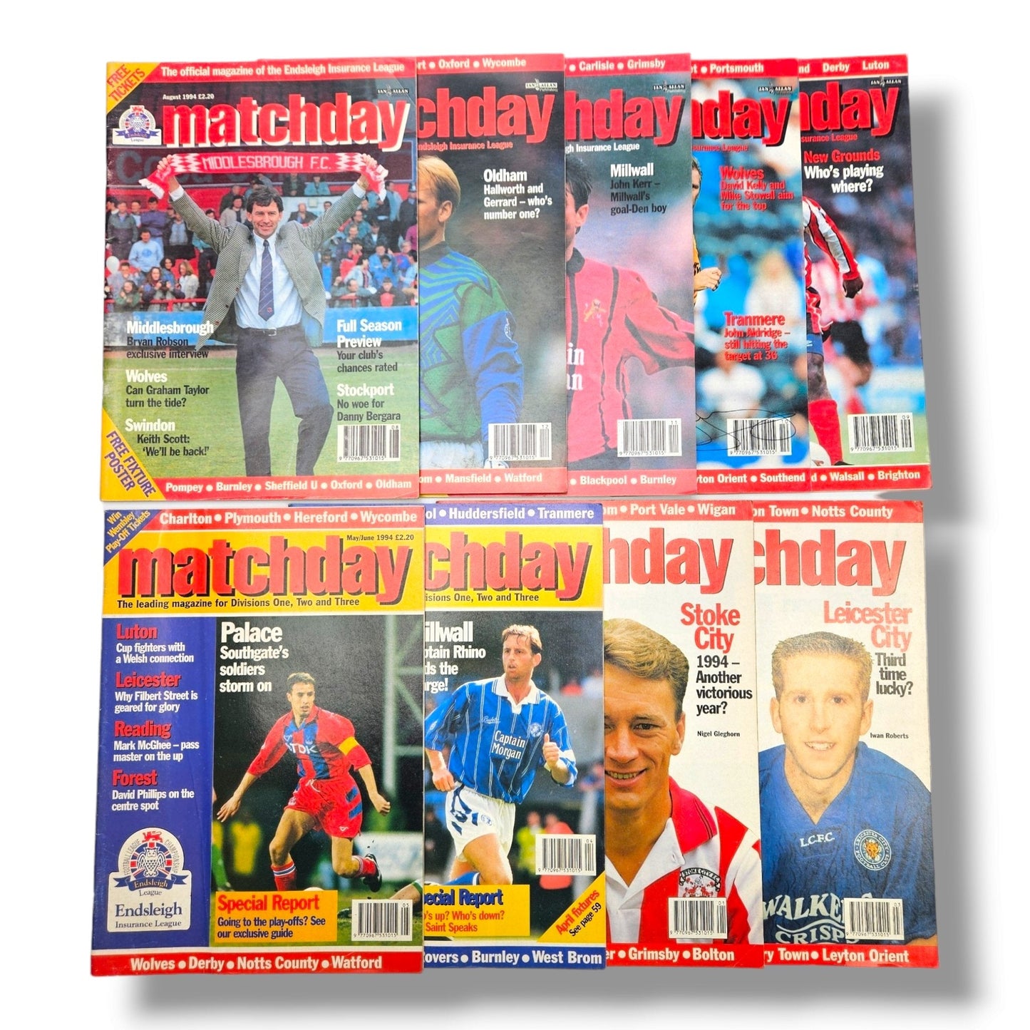 Matchday Football Magazine: 1994 Bundle (9 x Issues)