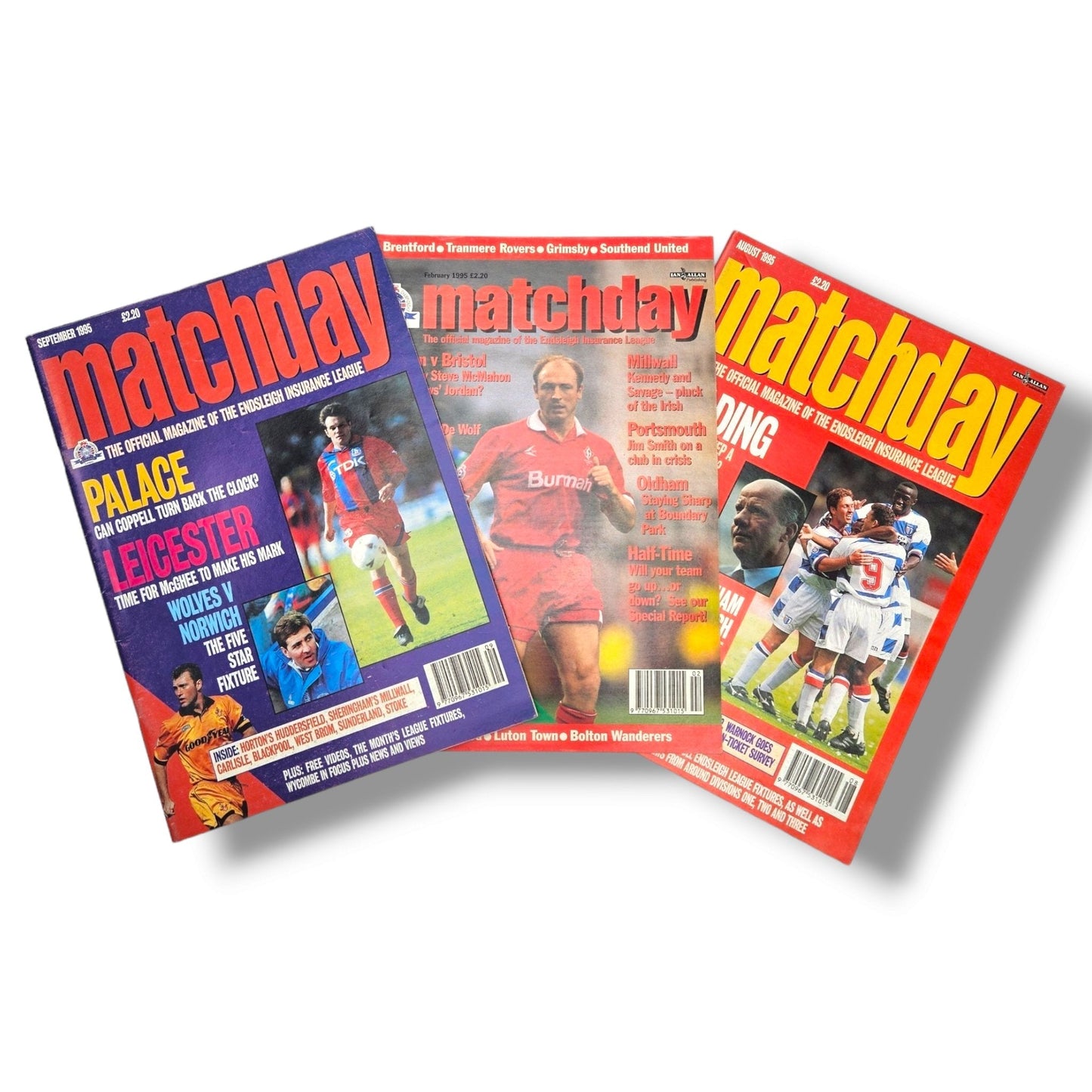 Matchday Football Magazine: 1995 Bundle (3 x Issues)
