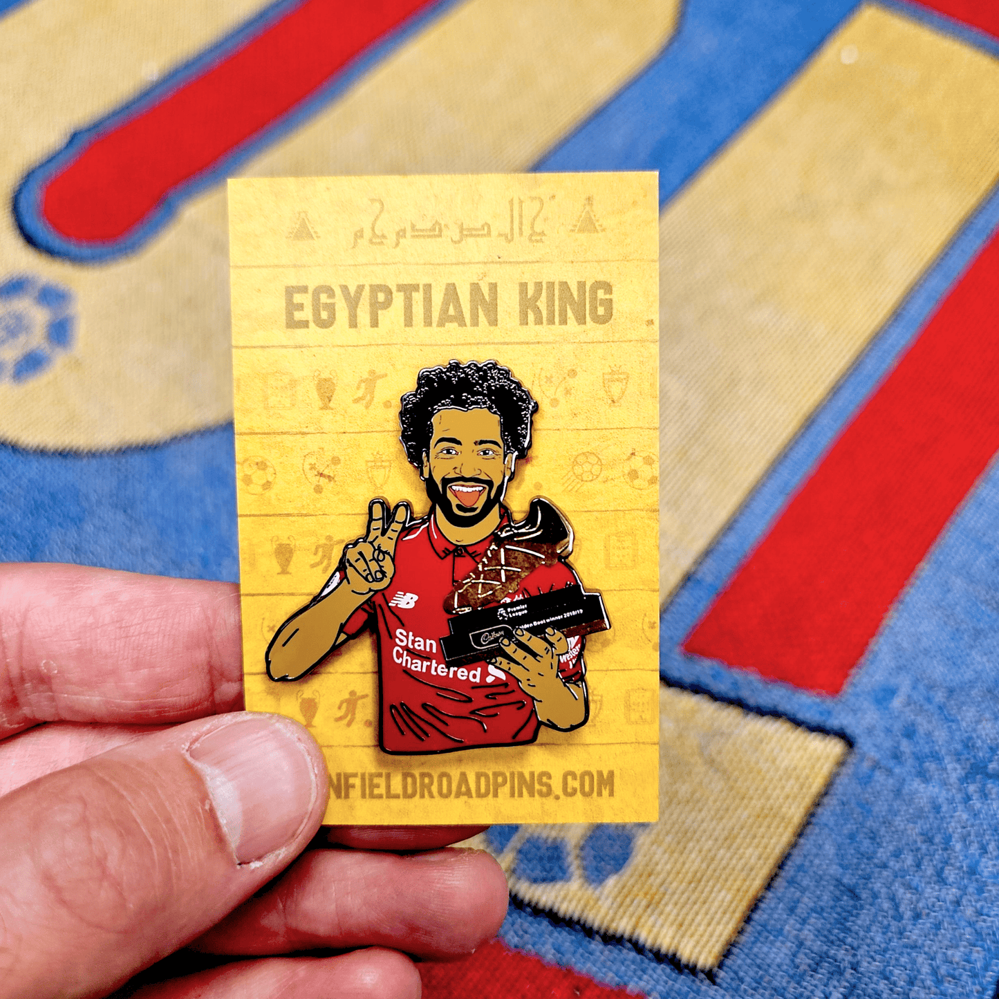 Mohamed Salah - Liverpool Golden Boot (Home) Icon Pin Badge