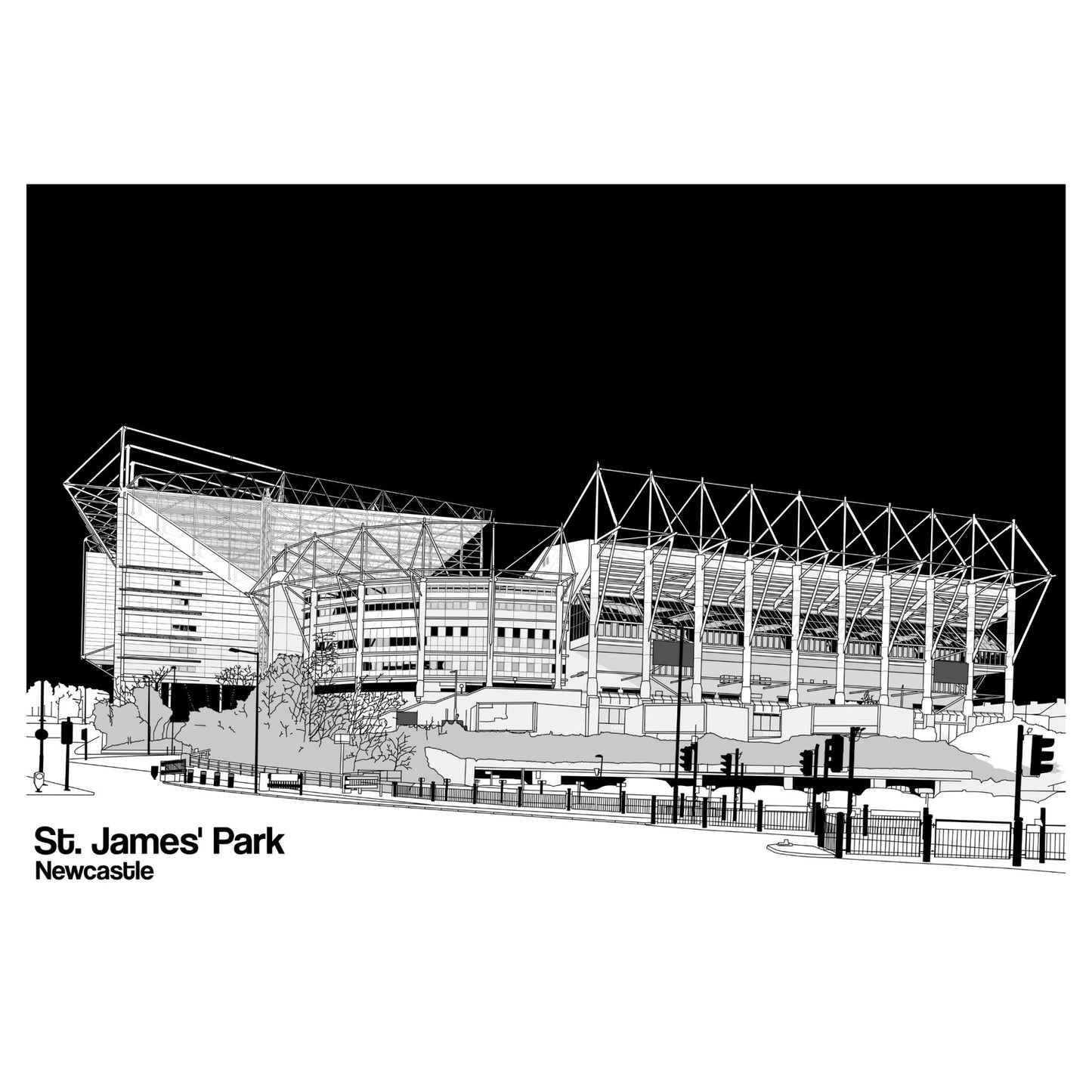 Newcastle United Football Artwork - St James Park