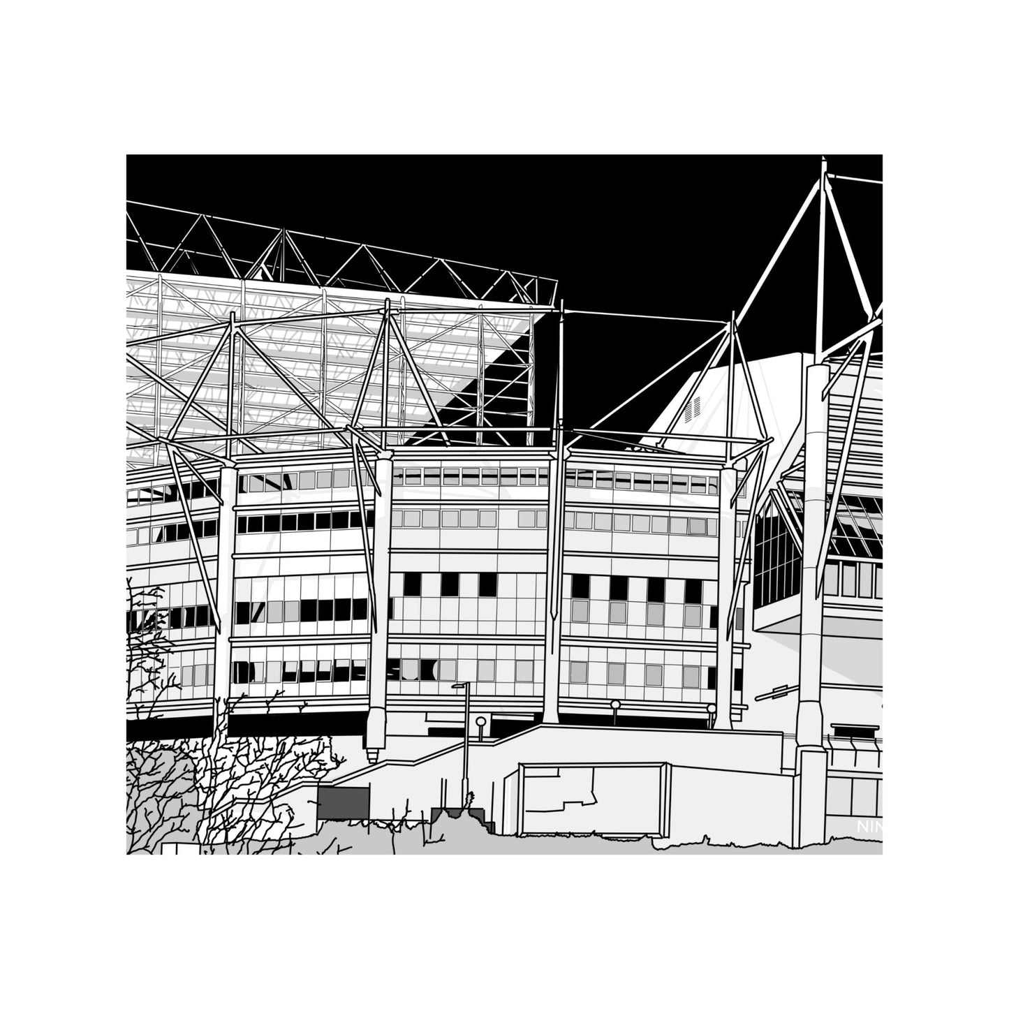 Newcastle United Football Artwork - St James Park