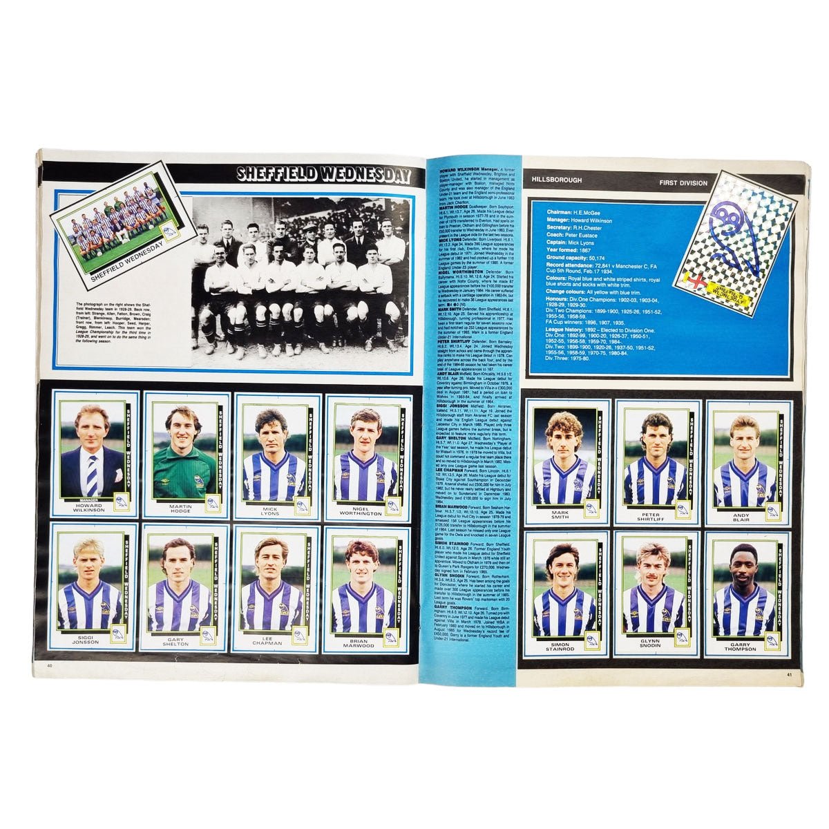 Panini 1986 Sticker Album English 1st Division & SPL (Complete)