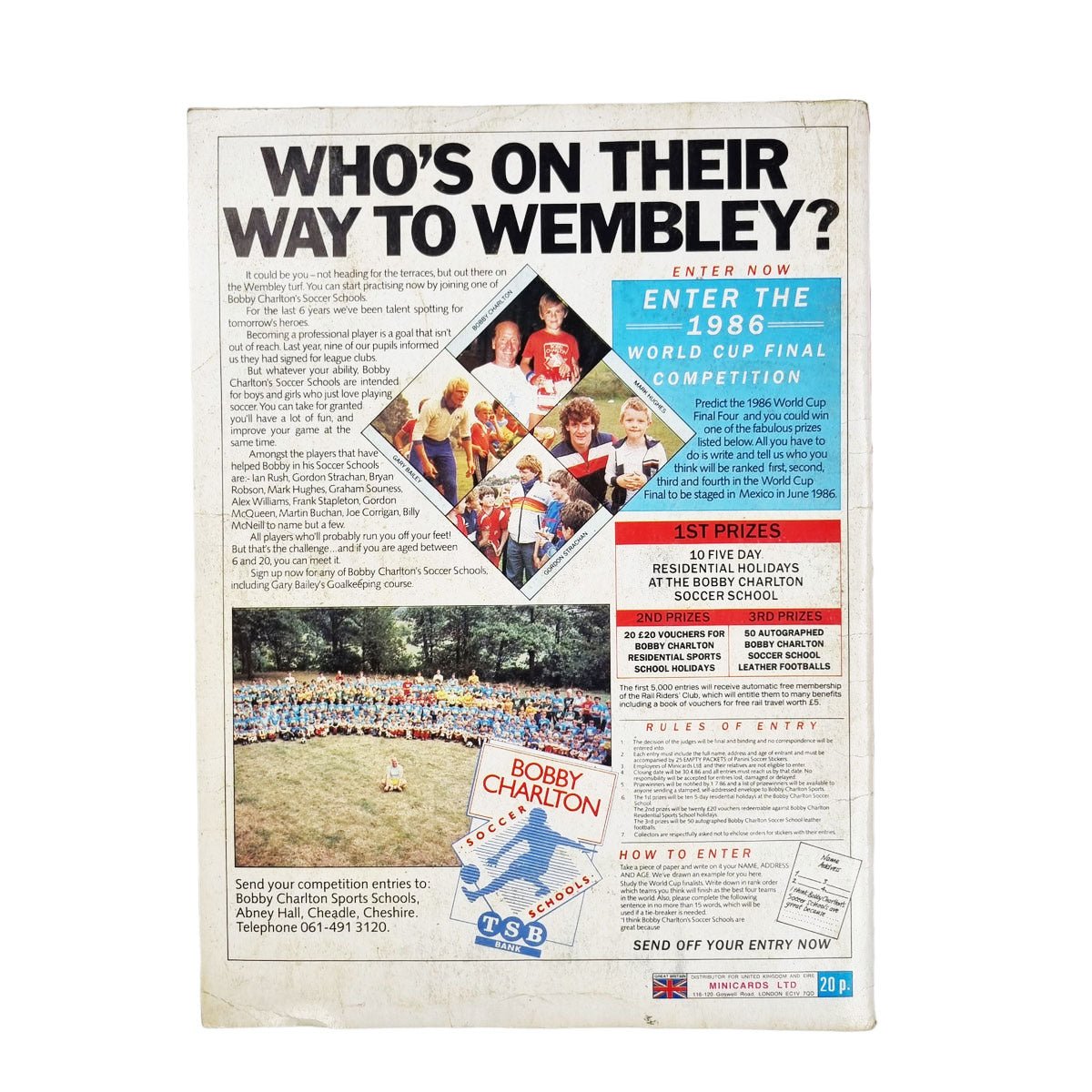 Panini 1986 Sticker Album English 1st Division & SPL (Complete)
