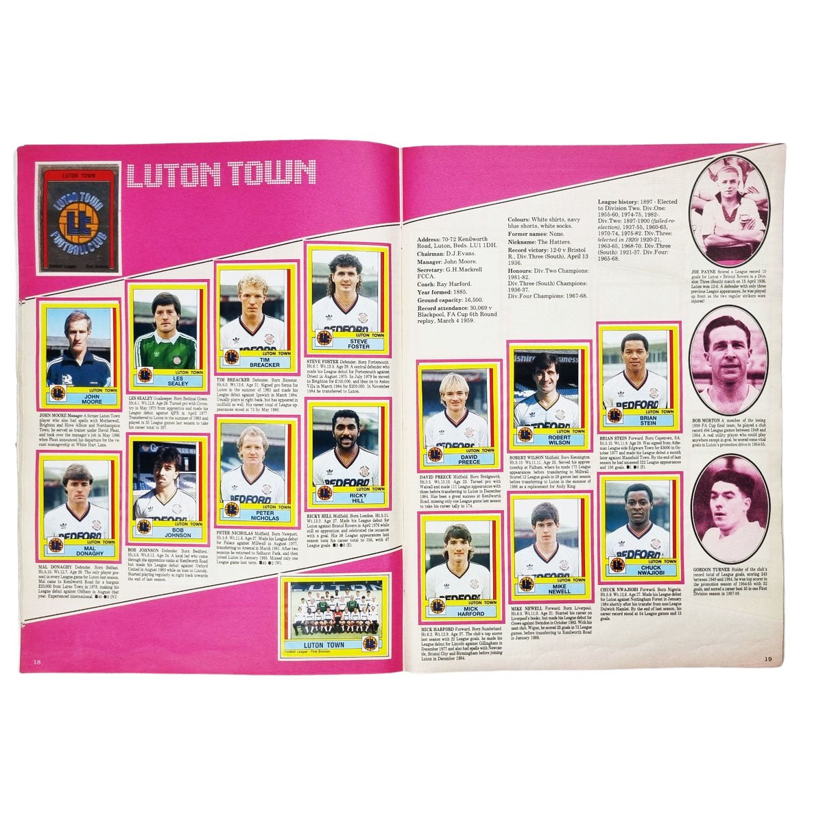 Panini 1987 Sticker Album English 1st Division & SPL (Complete)