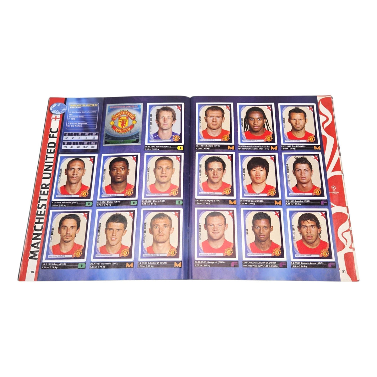 Panini Official 2007/08 Champions League Sticker Album (Complete)