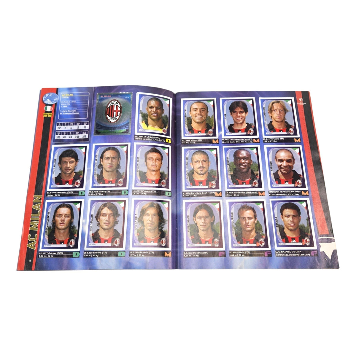 Panini Official 2007/08 Champions League Sticker Album (Complete)