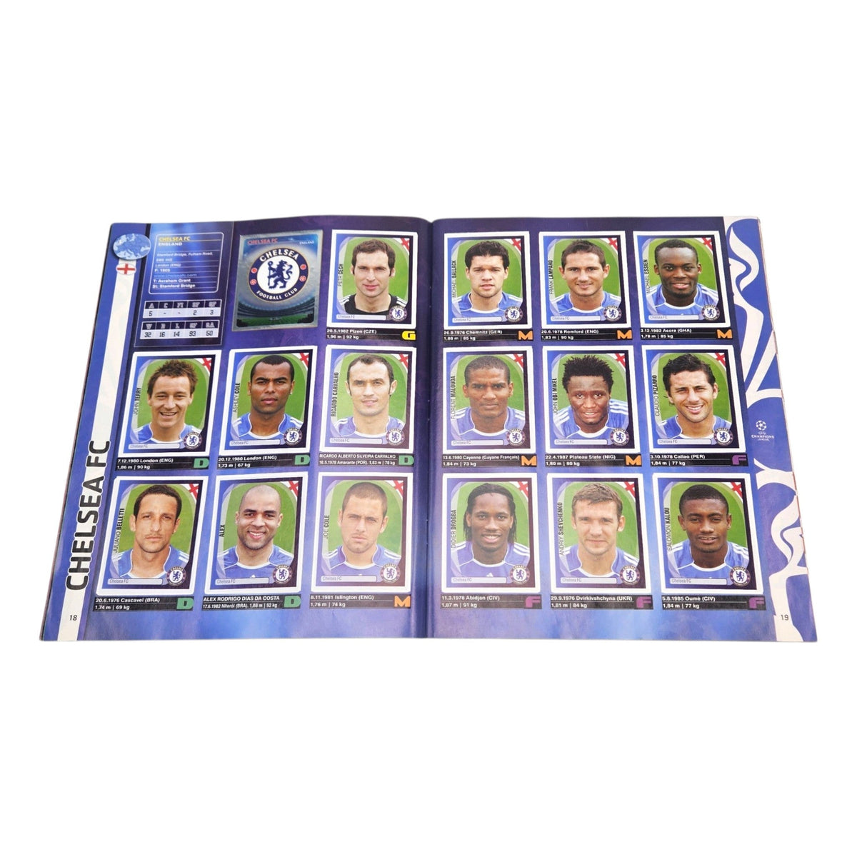 Panini Official 2007/08 Champions League Sticker Album (Complete)