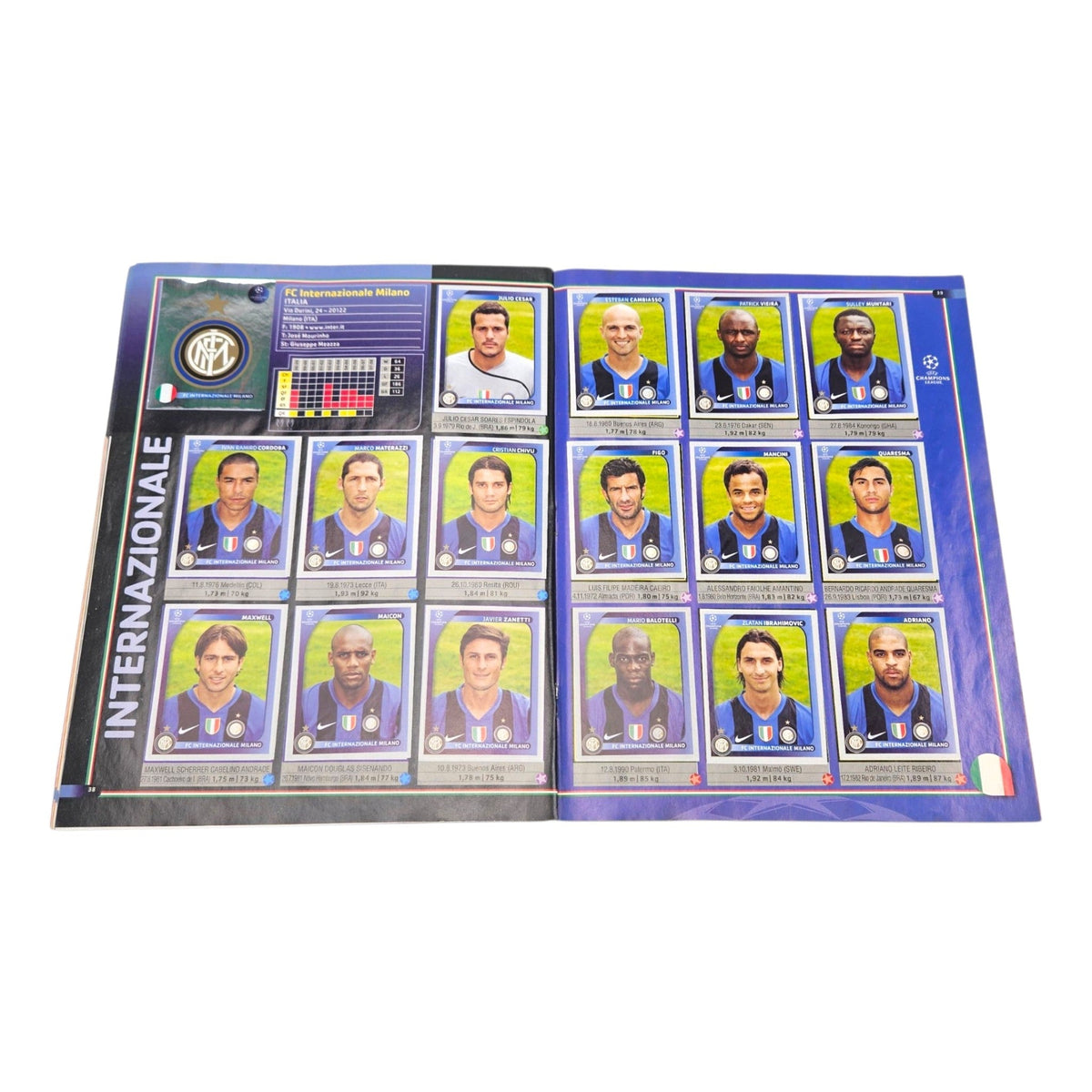 Panini Official 2008/09 Champions League Sticker Album (Complete)