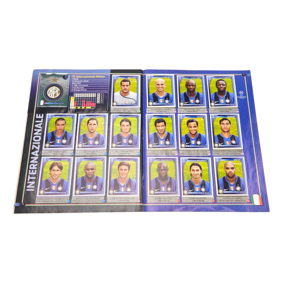 Panini Official 2008/09 Champions League Sticker Album (Complete)