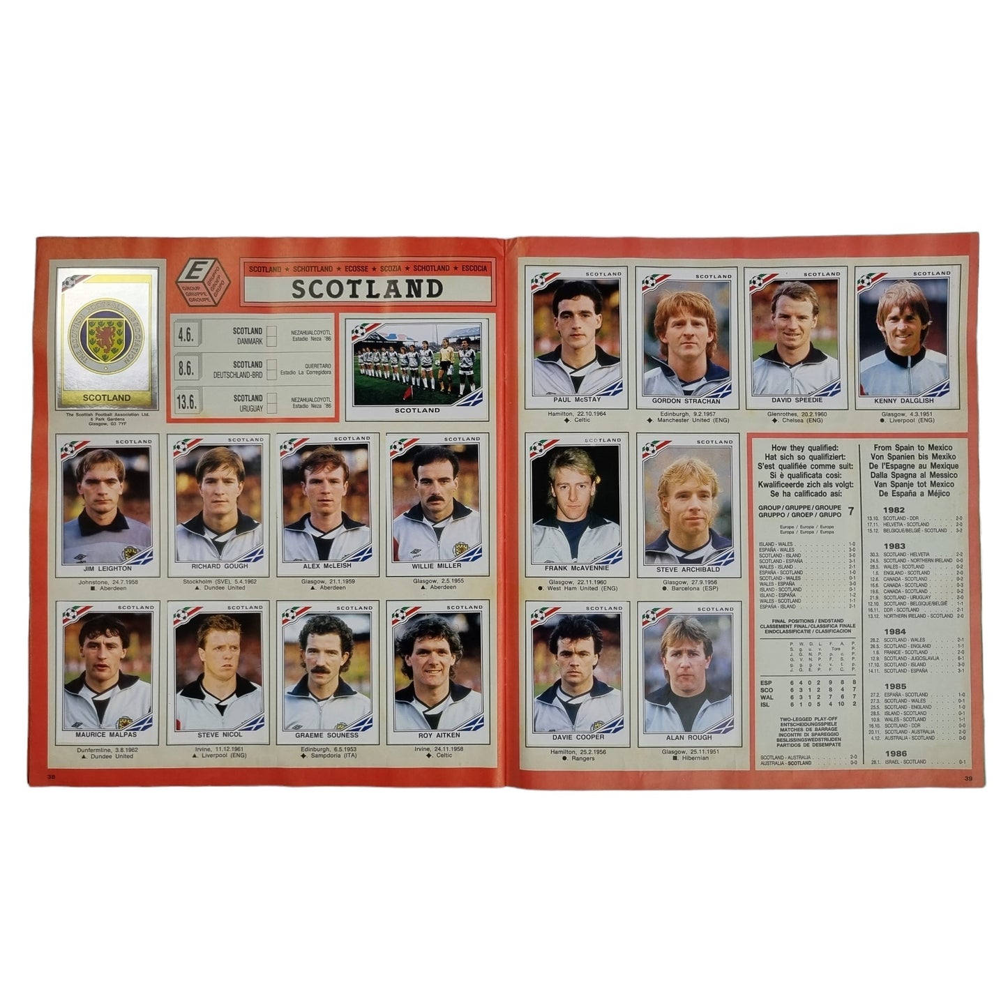 Panini Sticker Album Mexico 86 (Complete)