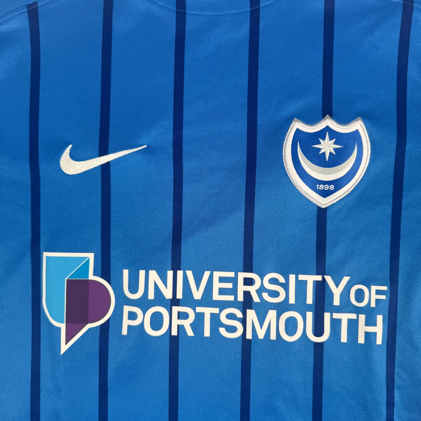 Portsmouth 2024/2025 Home Football Shirt Large