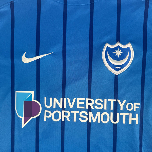Portsmouth 2024/2025 Home Football Shirt Large