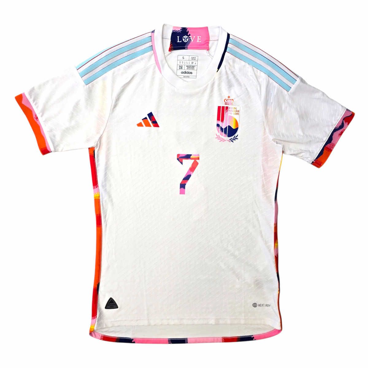 2022/23 Belgium Away Football Shirt (S) Adidas #7 De Bruyne (Player Version)