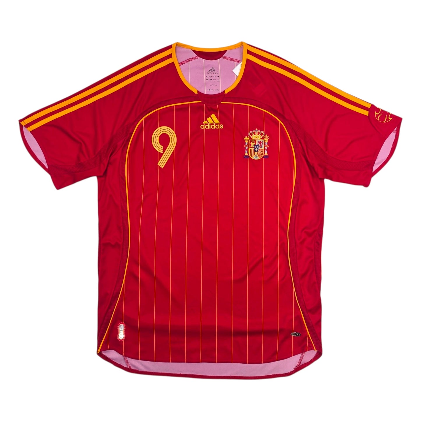 2006/08 Spain Home Football Shirt (M) Adidas #9 Torres