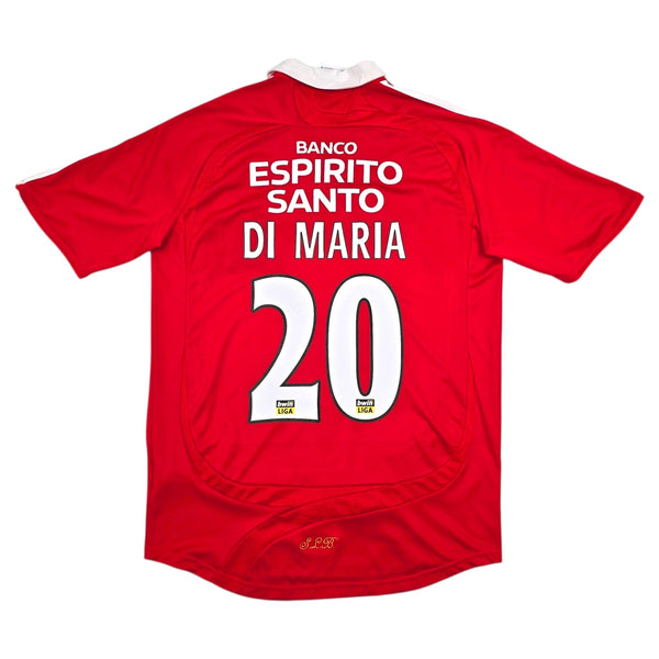 2007/08 Benfica Home Football Shirt (M) Adidas #20 Di Maria