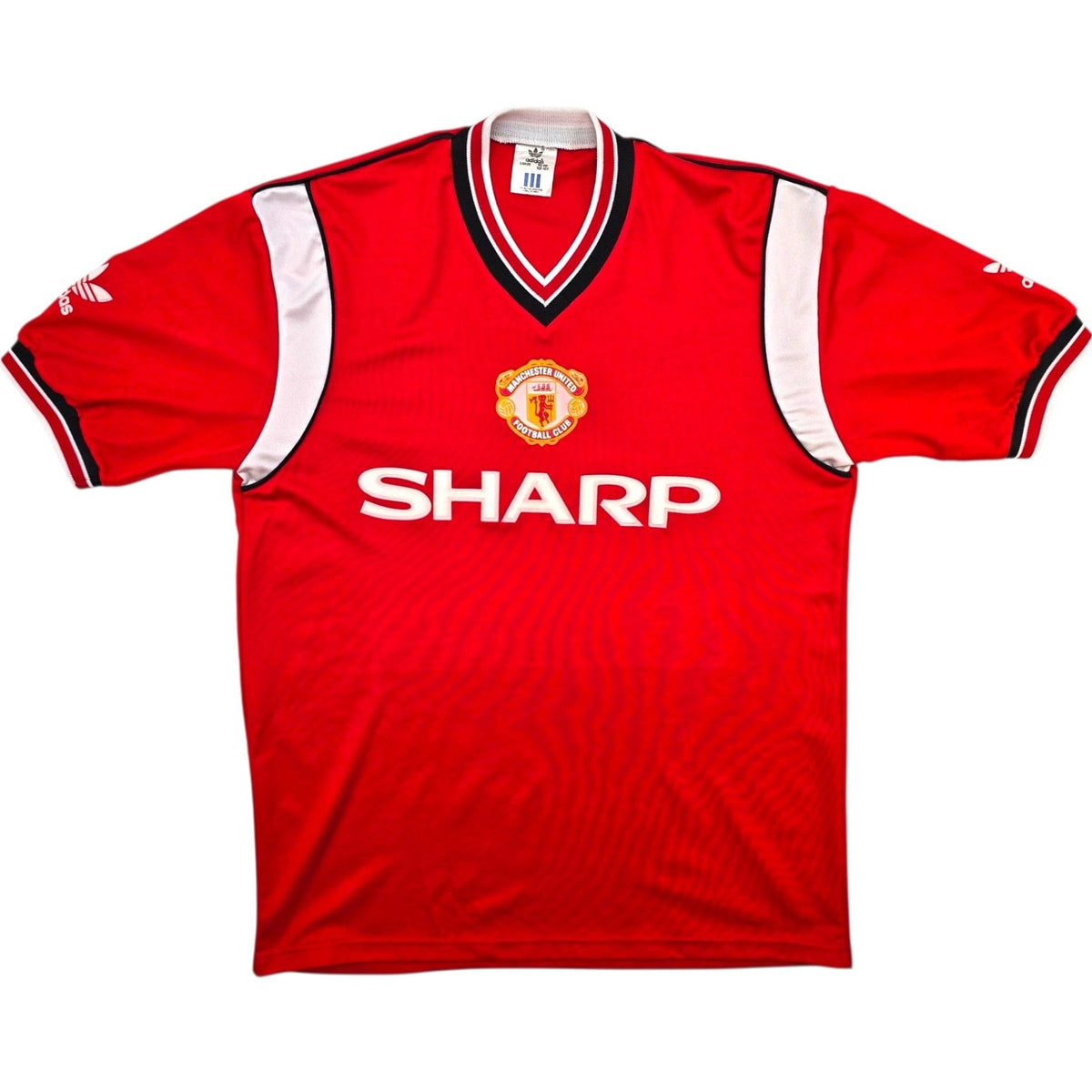 1984/86 Manchester United Home Football Shirt (L) Adidas
