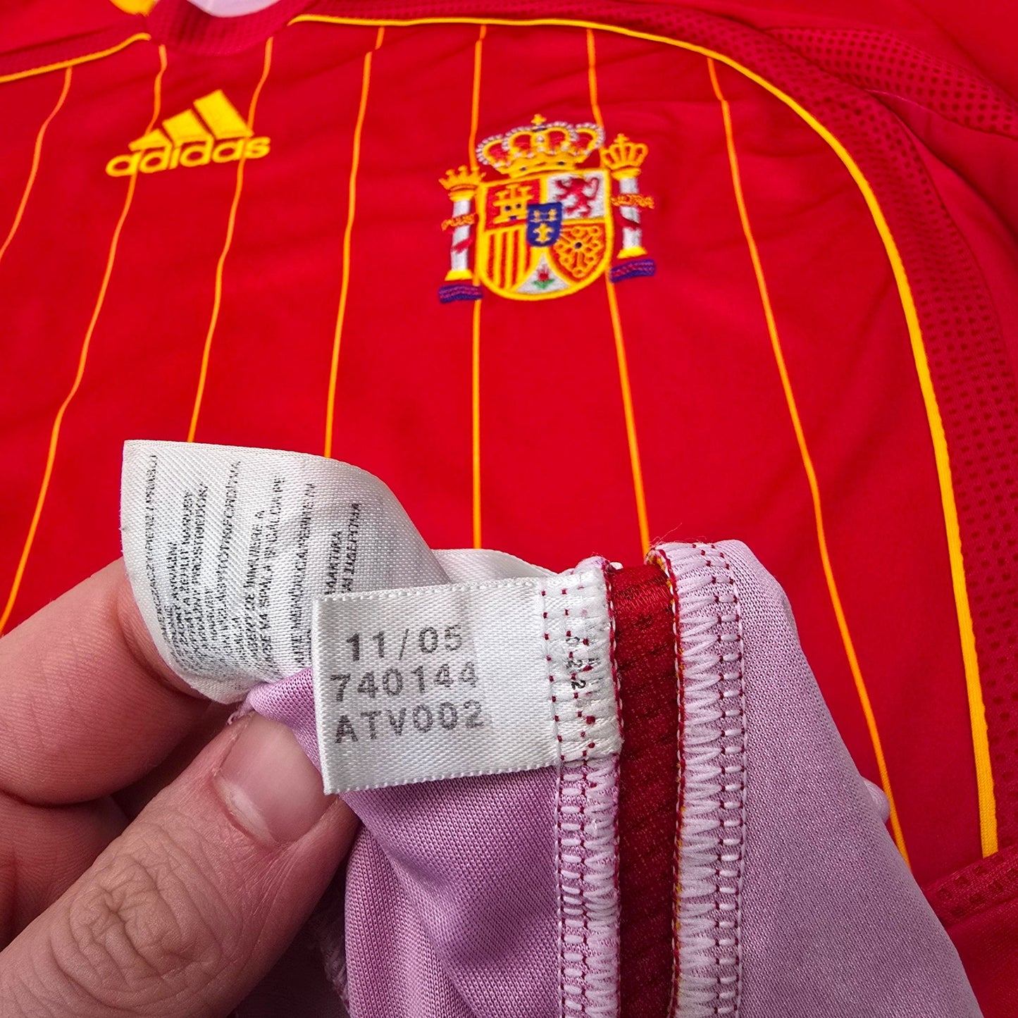 2006/08 Spain Home Football Shirt (M) Adidas #21 David Villa