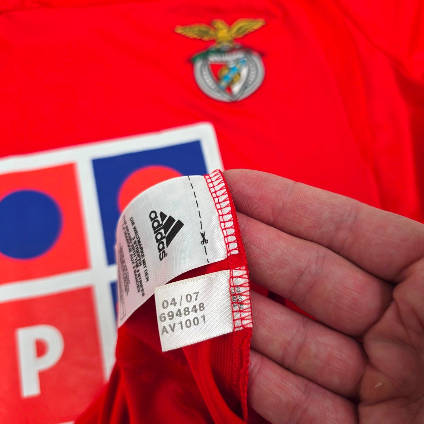 2007/08 Benfica Home Football Shirt (M) Adidas #20 Di Maria