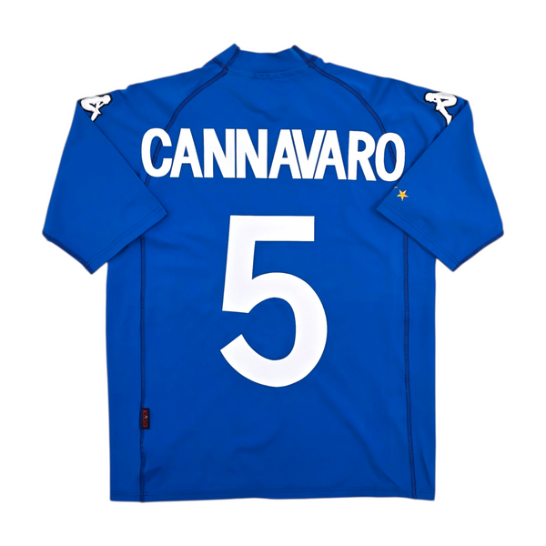 2002/03 Italy Home Football Shirt (L) Kappa #5 Cannavaro