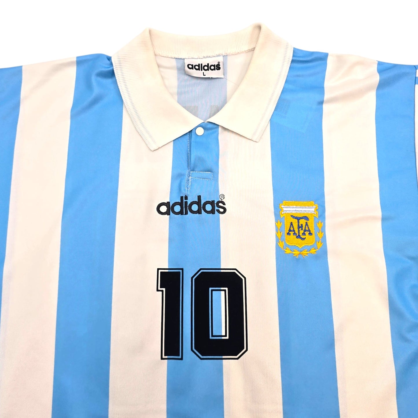 1994/95 Argentina Home Football Shirt (L) Adidas #10 Maradona