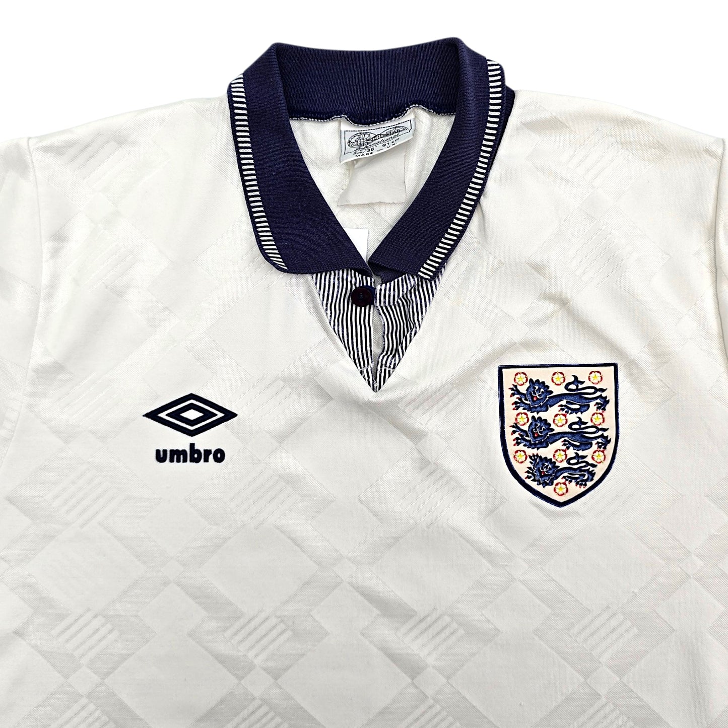 1990/92 England Home Football Shirt (S) Umbro