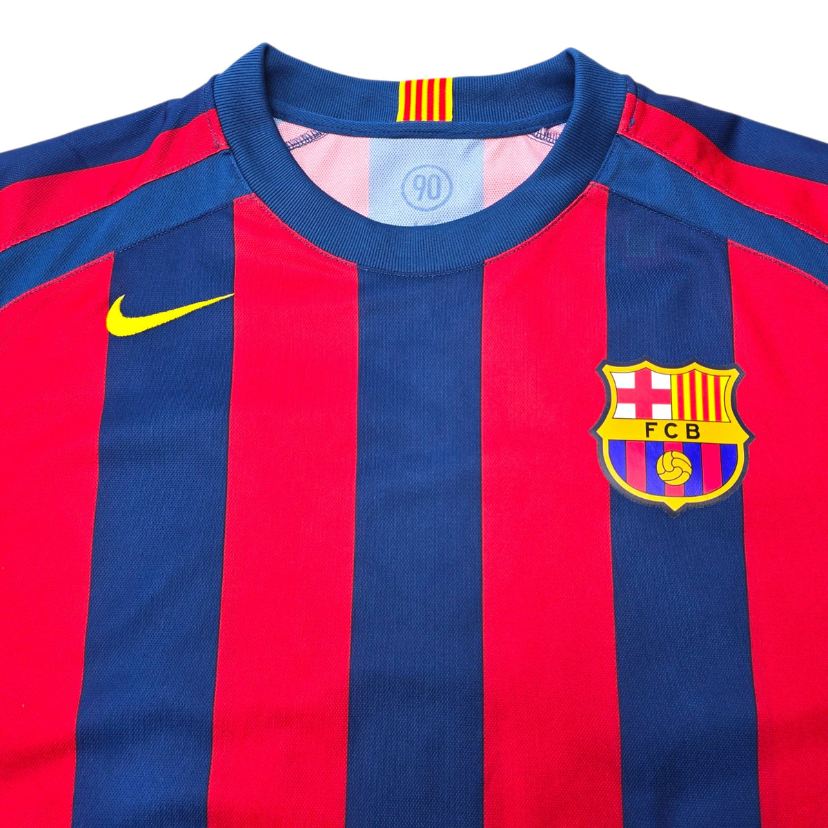 2005/06 Barcelona Home Football Shirt (L) Nike #10 Ronaldinho (Basic Version)