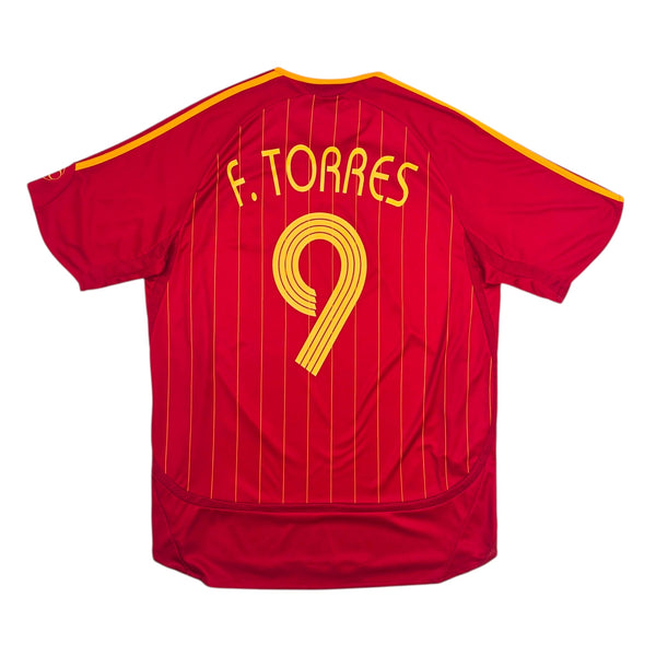2006/08 Spain Home Football Shirt (M) Adidas #9 Torres