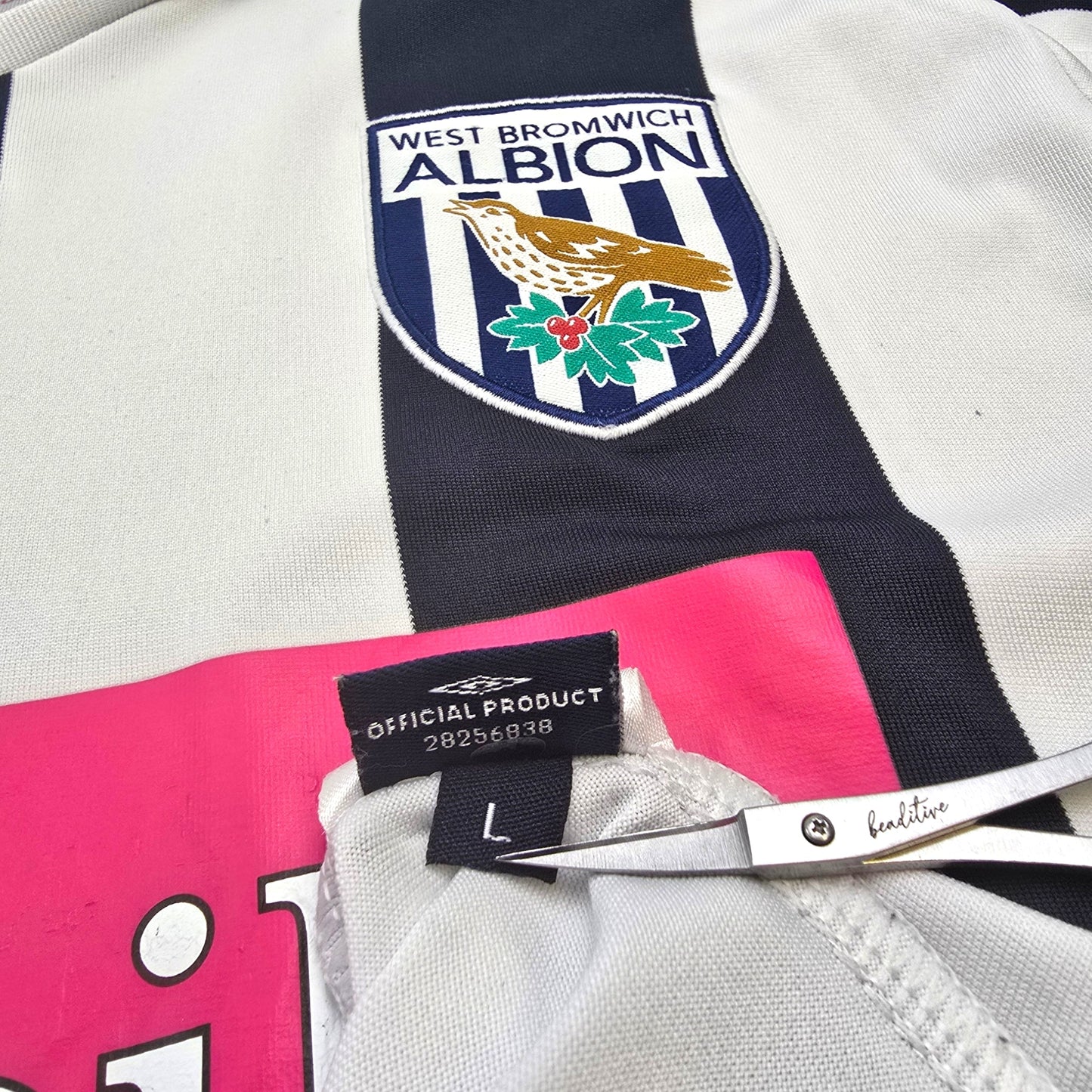 2007/08 West Bromwich Albion Home Football Shirt (L) Umbro #21 Phillips
