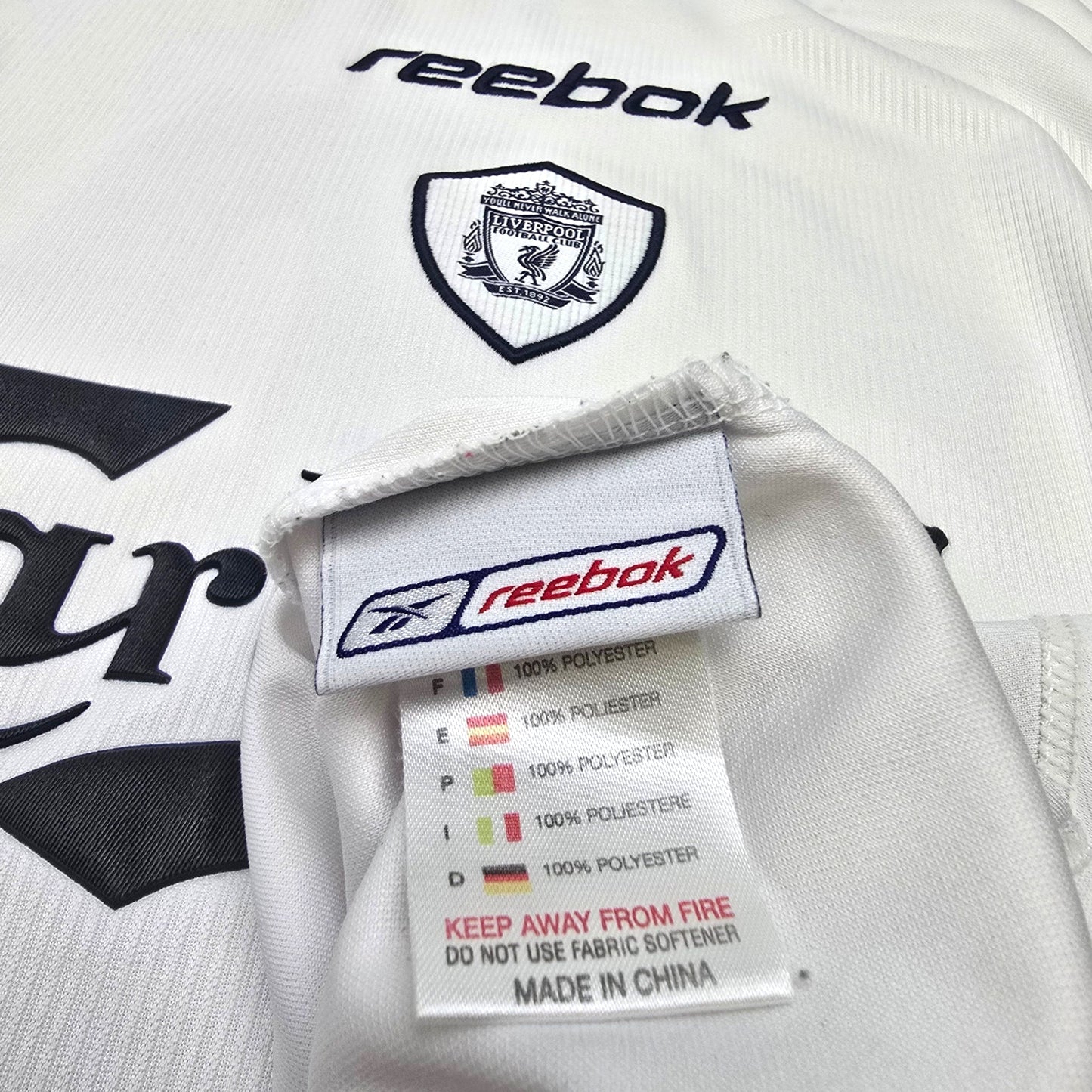 2001/03 Liverpool Away Football Shirt (M) Reebok #10 Owen