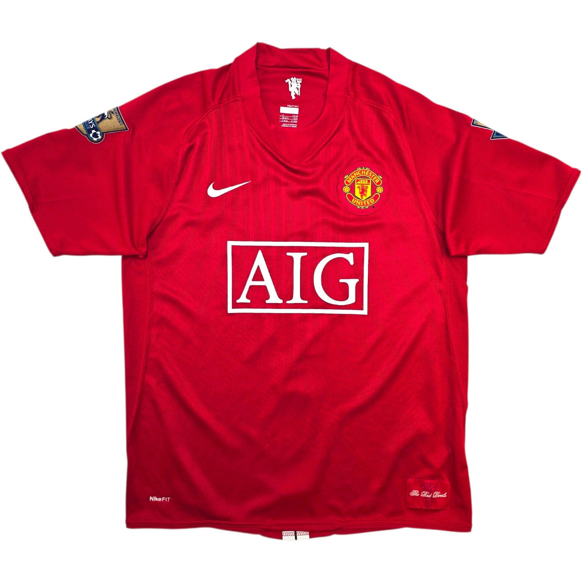 2007/09 Manchester United Home Football Shirt (M) Nike #9 Berbatov