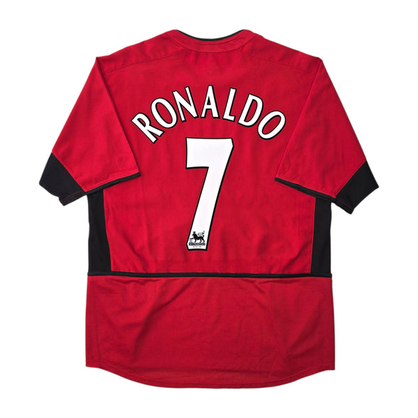 2002/04 Manchester United Home Football Shirt (M) Nike #7 Ronaldo